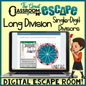 This fourth grade math activity allows students to practice long division by a single digit with 3 and 4 digit divisors.