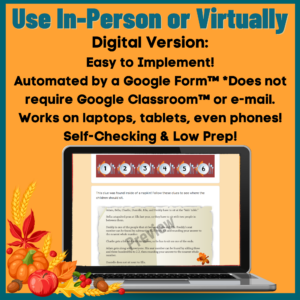 Thanksgiving Math Activity for 5th Grade Digital or Print Escape Room ...