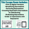 6th Grade Expressions & Equations Math Activity Factoring, Distributing, & More! Digital or Print Escape Room - Image 4