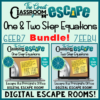 Solving One and Two Step Equations Digital Escape Room Bundle Middle ...