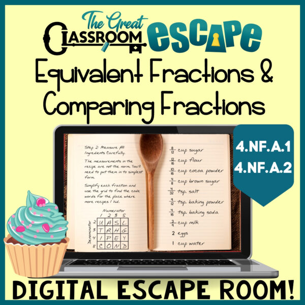 Forming equivalent fractions and comparing fractions with greater than, less than, or equal to is a challenging 4th grade math skill. This digital escape room makes practicing and reviewing reducing fractions fun and engaging.