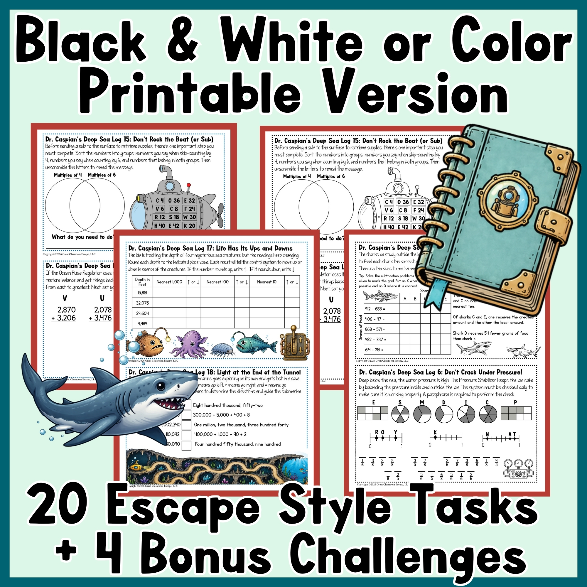 4th Grade Beginning-of-the-Year Math Review Escape Room - Image 2
