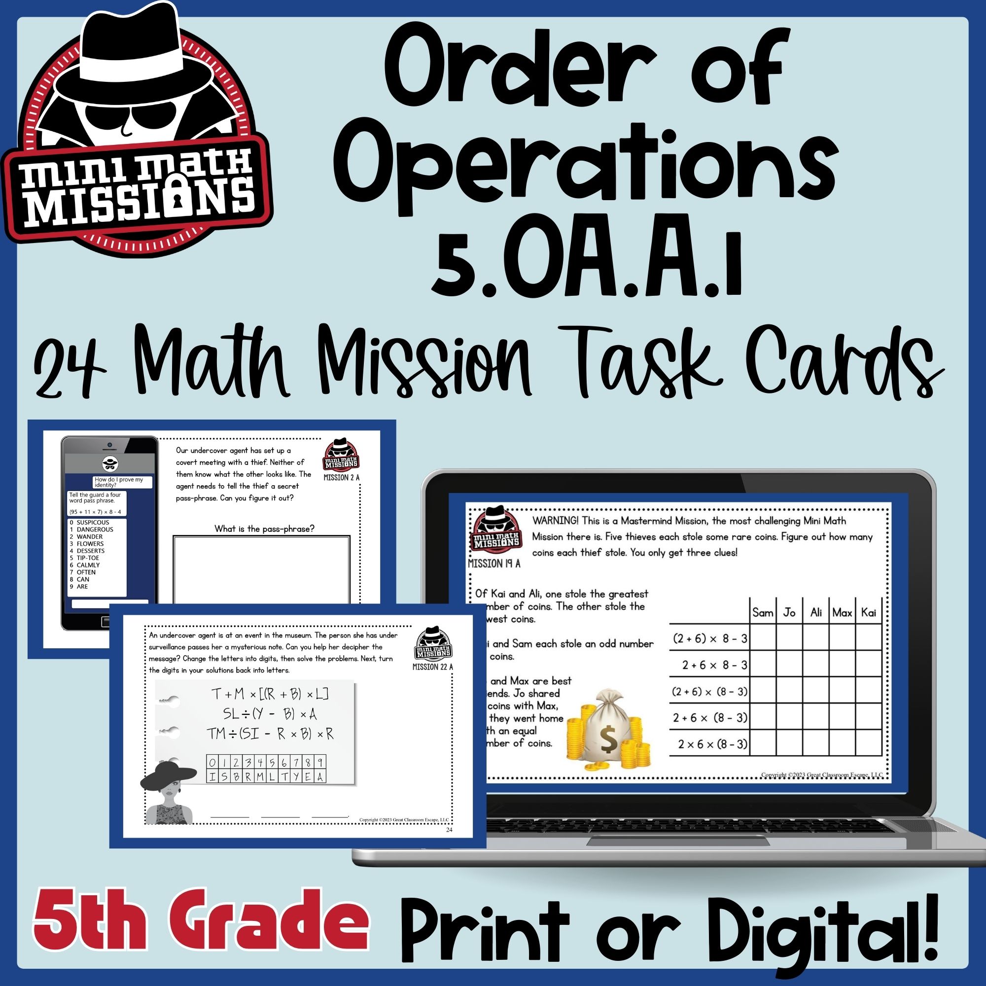 5th grade order of operations puzzles and games